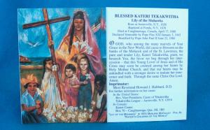 Kateri w/Children Prayer Card-English