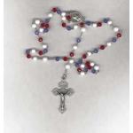 Red, white and blue rosary