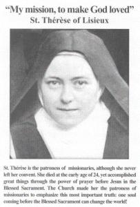 St. Therese of Lisieux Prayer Card